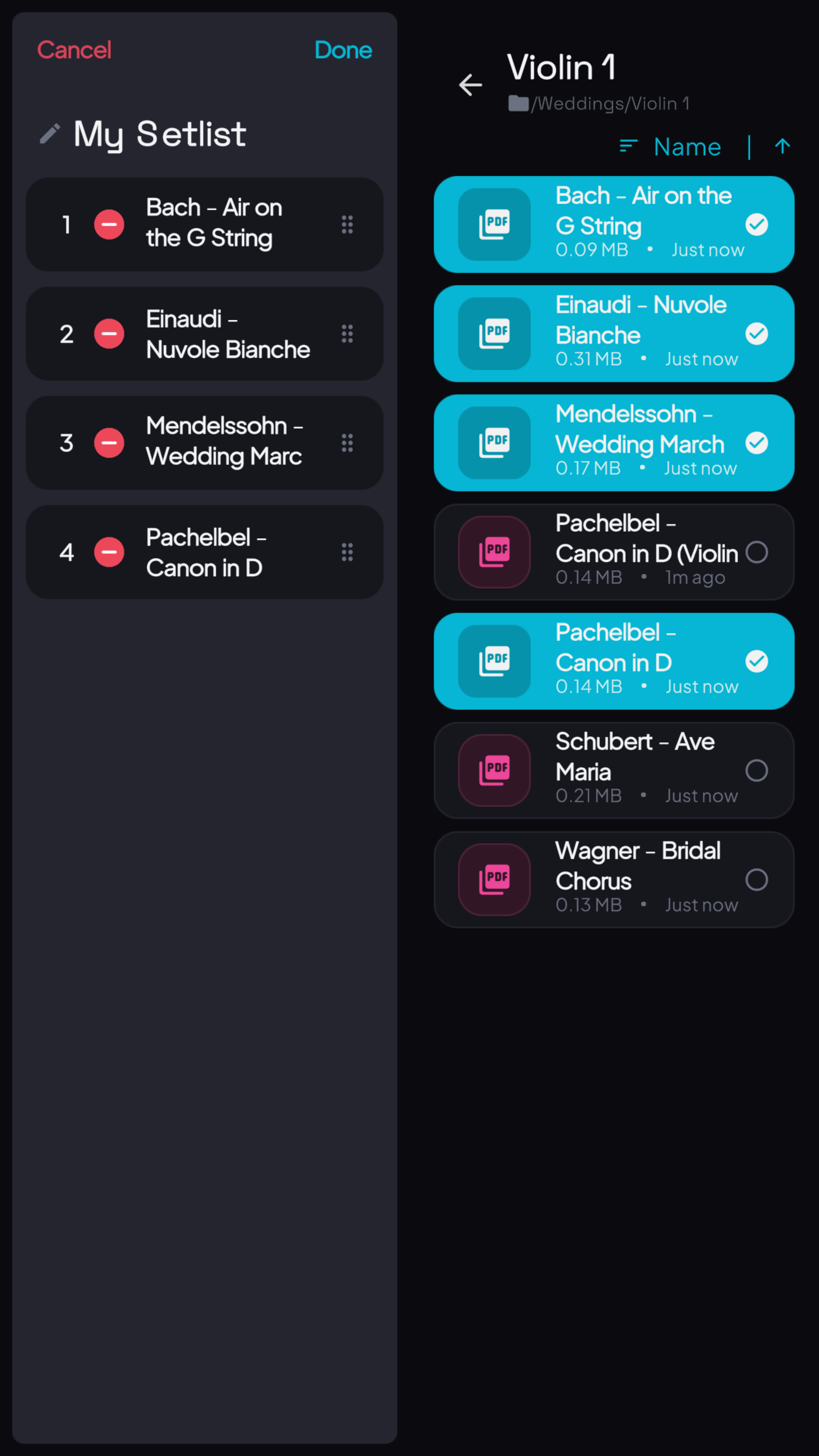 Custom Setlists